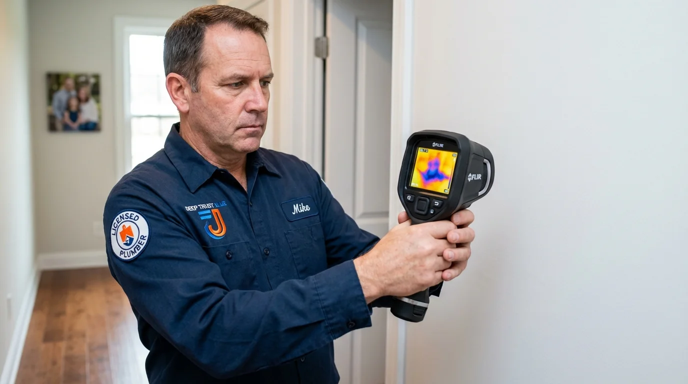 Thermal imaging leak detection by Johns Plumbing LLC in Cathlamet