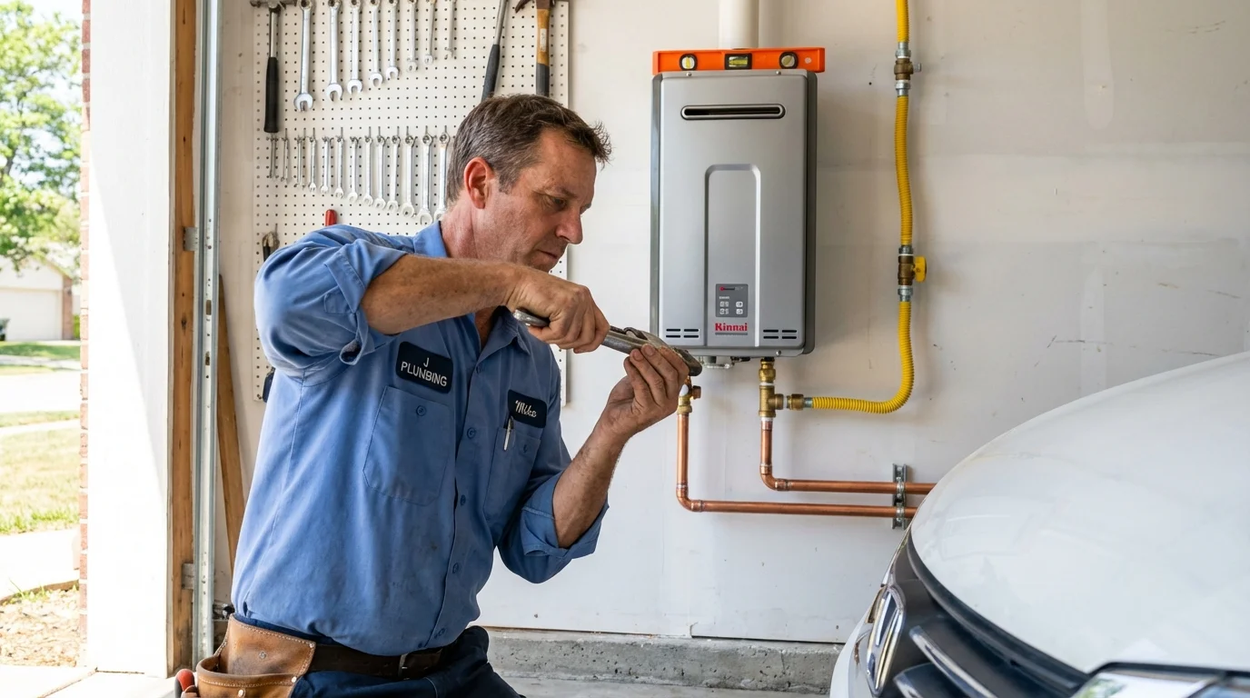 Tankless water heater installation by a Johns Plumbing LLC plumber in Cathlamet